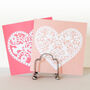 Pale Cut Out Heart Card, thumbnail 4 of 5