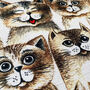 Fun Cat Faces Decorative Soft Cushion Cover, thumbnail 6 of 7