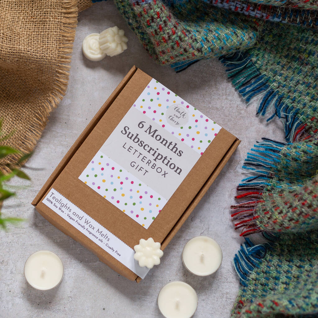 Six Month Subscription Tealight Wax Melt Letterbox Gift By Chalk and