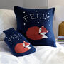 Fox Personalised Cushion And Hot Water Bottle Gift Set, thumbnail 1 of 6