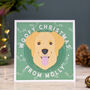Personalised Woofy Christmas Card Choose From 30 Breeds, thumbnail 1 of 10
