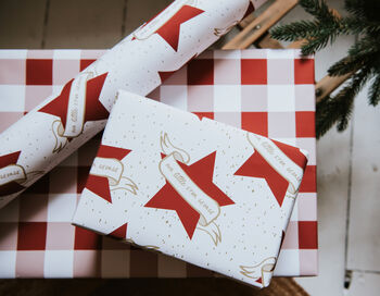 Personalised Christmas Star Wrapping Paper, 3 of 3