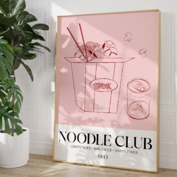 Noodle Club Print Food Wall Art, 4 of 7