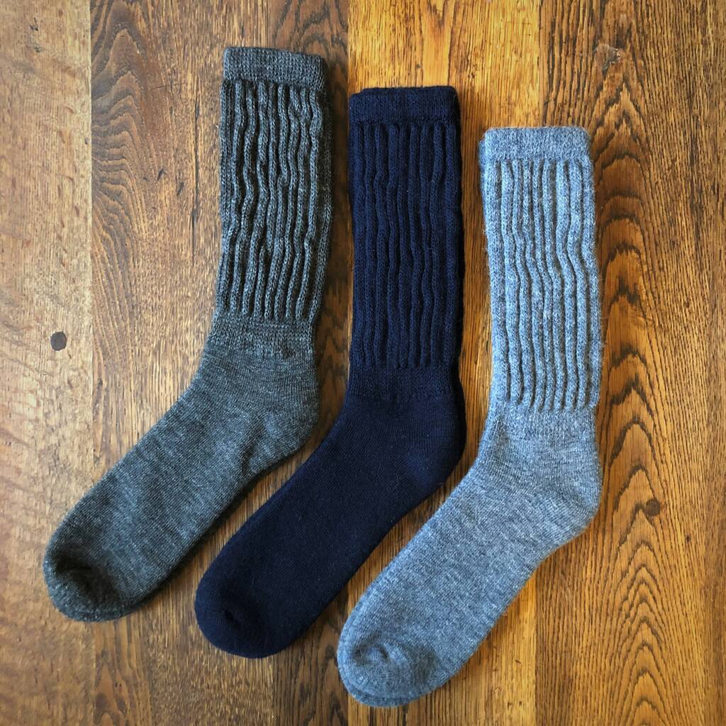 Rib Cushioned Alpaca Socks By Samantha Holmes