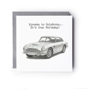 License To Celebrate Car Birthday Card, 2 of 6