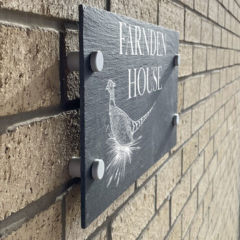 Personalised Country Pheasant House Number Sign, 2 of 2
