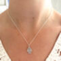 Sterling Silver Hamsa Hand Pendant Necklace, thumbnail 2 of 6