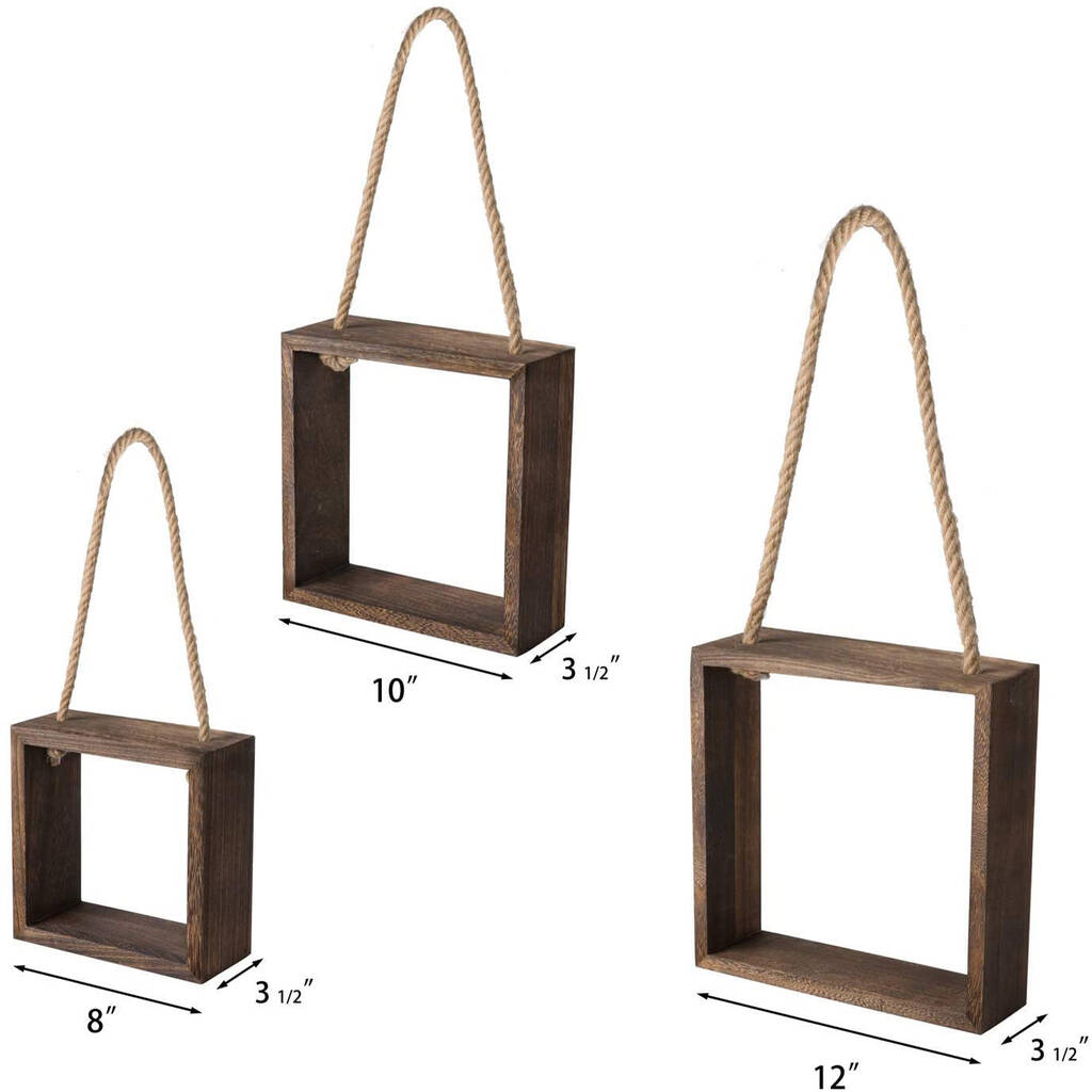 Pack Of Three Wood Wall Hanging Floating Shelves By Momentum
