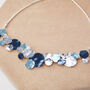 Hammered Blue Four Tone Statement Necklace, thumbnail 3 of 6