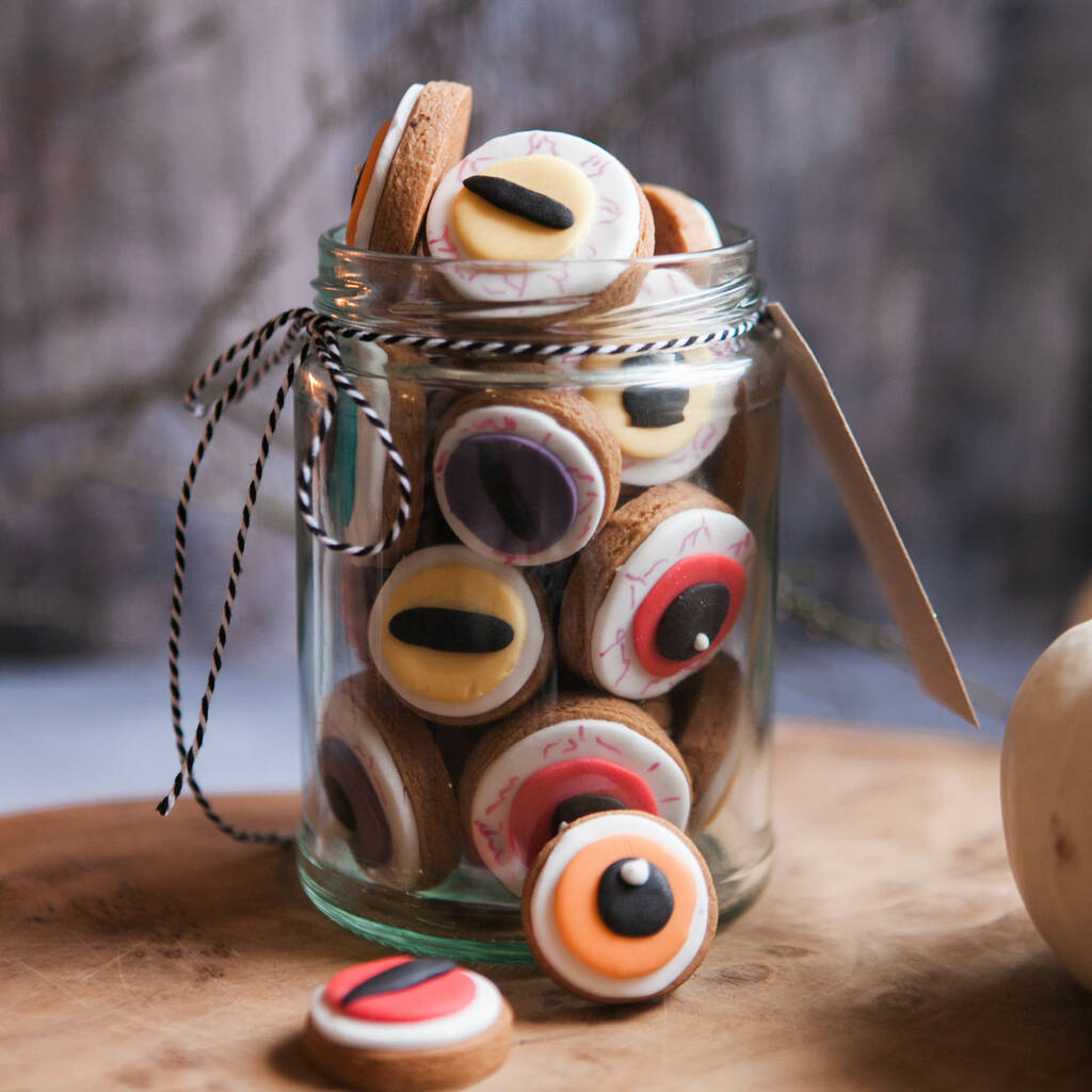 Jar Of Creepy Eye Biscuits By My Bakes