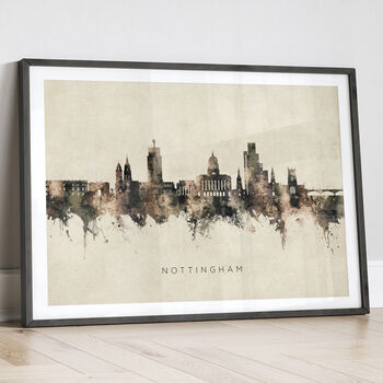 Nottingham Skyline Cityscape Black And White, 12 of 12