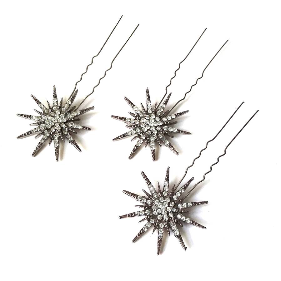 deco star hair pins by la belle epoque | notonthehighstreet.com