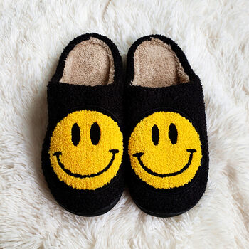 Retro Smiley Face Slippers, 3 of 10