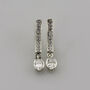 950 Platinum Diamond Or Moissanite Drop Earrings, thumbnail 1 of 6