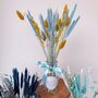 Blue Dried Flowers With Personalised Vase Christmas Gift, thumbnail 4 of 8