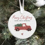 Personalised Merry Christmas Ceramic Ornament For Family, thumbnail 1 of 8