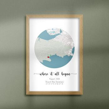'Where It All Began' Circle Location Map Print, 10 of 12