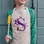 Personalised Floral Letter Kids Apron, thumbnail 1 of 5
