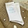 The Bride Personalised Wedding Day Socks, thumbnail 2 of 3