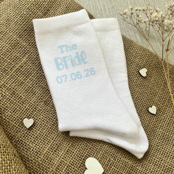 The Bride Personalised Wedding Day Socks, 2 of 3
