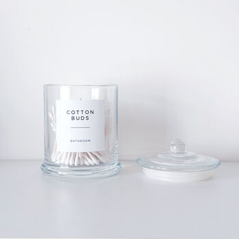 Luxury Clear Glass Bathroom Jar With Airtight Lid, 11 of 11