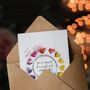 Single Soul Two Bodies Love Heart Rainbow Anniversary Wedding Card, thumbnail 3 of 6