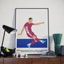 Youri Tielemans Commentary Leicester Print, thumbnail 1 of 4