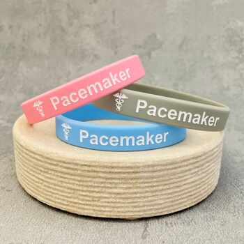 Pacemaker Silicone Medical Alert Wristband, 2 of 9