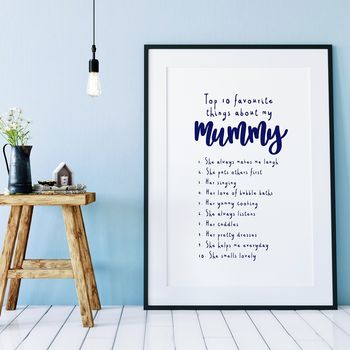 Top 10 Favourite Things About My Mum Custom Print, 8 of 8