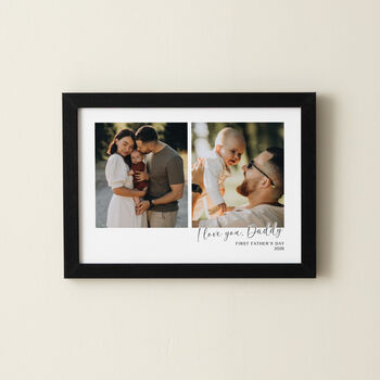 Personalised Father's Day Double Photo Print, 3 of 4