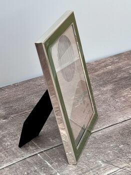 Isaac Jacobs Green And Silver Tone Border Photo Frame, 3 of 3