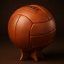 Personalised Vintage Tan Leather Football, thumbnail 4 of 11