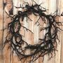 Black Branch Halloween Twig Wreath, thumbnail 3 of 4