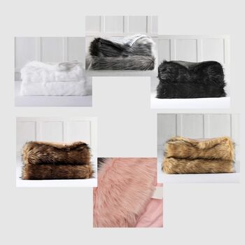 150 X 200cm Luxury Plush Faux Fur Fluffy Throw Blanket, 9 of 10