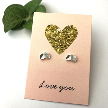 Thank You Bridesmaid Sterling Silver Mini Leaf Earrings, 12 of 12