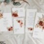 Rust Floral Concertina Wedding Invitations, thumbnail 4 of 4