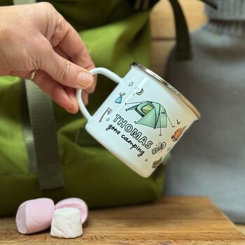 Camping Tin Mug With Watercolour Illustrations, 4 of 11