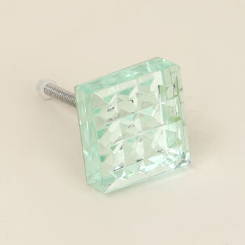 G Decor Luciano Crystal Clear Diamond Glass Knobs, 3 of 4