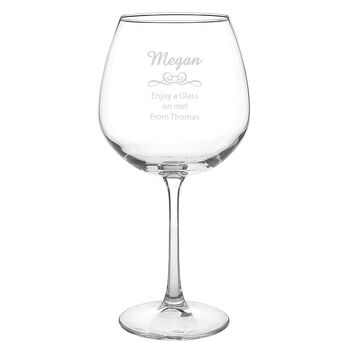 Decorative Bottle Of Wine Personalised Glass, 3 of 10