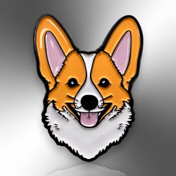 Corgi Dog Enamel Pin Badge, Dog Breed Brooch, Gift For Dog Lovers, Pet Loss Or New Pet Gift, 3 of 9