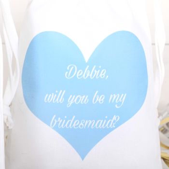 Will You Be My Bridesmaid Personalised Cotton Bag, 3 of 4