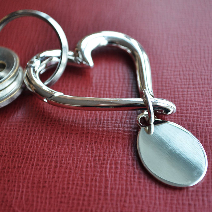 Personalised Heart Shaped Key Ring By Inkerman London