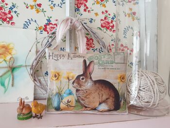 Easter Bunny Fabric Postcard Lavender Bag, 6 of 6