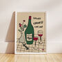 Personalised 60th Birthday Birth Year Illustrated Wine Print, thumbnail 7 of 9