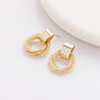 Gold Colour Twisted Rope Design Hoop Earrings, thumbnail 1 of 4