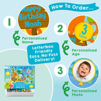 Personalised Ocean Friends Birthday Jigsaw Puzzle, 4 of 10