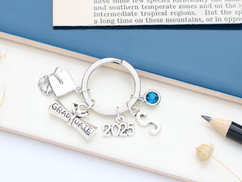 Personalised 2025 Graduation Keyring, Graduation Cap, 5 of 10