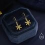 Sterling Silver Delicate Snowflake Drop Hook Earrings, thumbnail 5 of 11