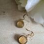Yellow Stone Square Dangle Earrings, thumbnail 3 of 4