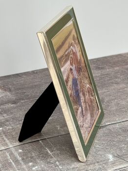 Isaac Jacobs Green And Silver Tone Photo Frame, 3 of 3